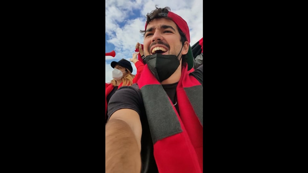 Vídeo aficionado desde la grada