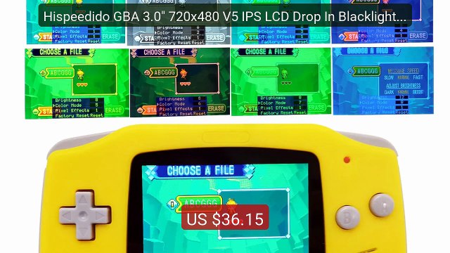 Hispeedido GBA 3.0 720x480 V5 IPS LCD Drop In Blacklight Scre... Hot Deal 2026 | Limited Offer!