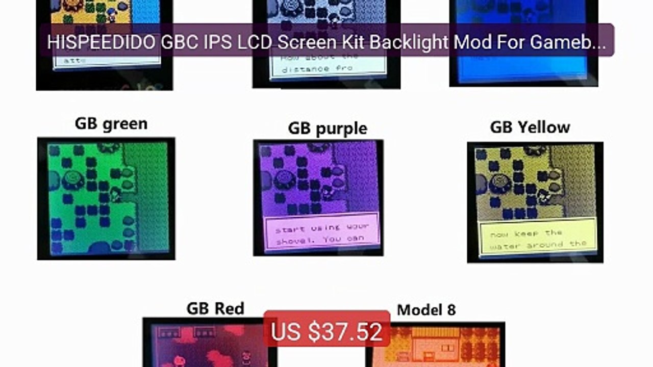 HISPEEDIDO GBC IPS LCD Screen Kit Backlight Mod For Gameboy Co... -- Best Buy 2026 | Great Quality!