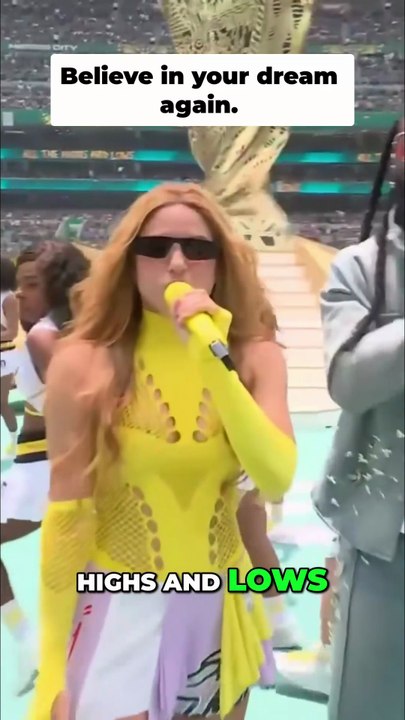 Shakira and Burna Boy perform "Dai Dai" live of the FIFA World Cup.Believe Your Dream_ Overcome Tears and Pain