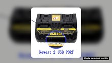 Fast charging DCB102 Li-ion Battery charger For DeWalt 12V 14.4V 18V 20V DCB105 DCB200 double chargi