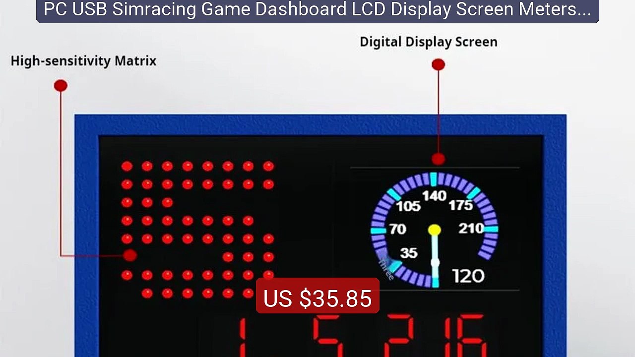 PC USB Simracing Game Dashboard LCD Display Screen Meters MOD ... -- Hot Deal 2026 | Limited Offer!