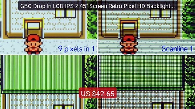 GBC Drop In LCD IPS 2.45 Screen Retro Pixel HD Backlight Kit... Amazing Value 2026 | Must Have!