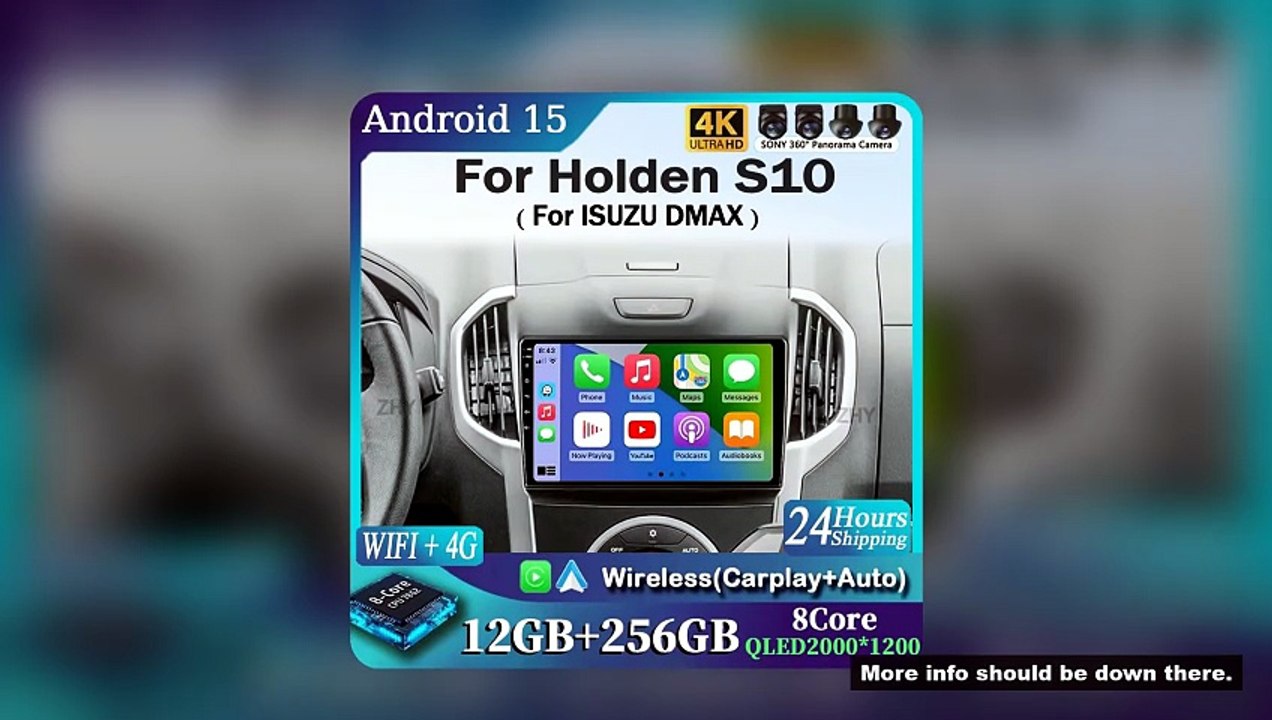Android 15 Car Carplay Player For Chevrolet Holden S10 TRAILBLAZER COLORADO ISUZU DMAX GPS Radio Aud