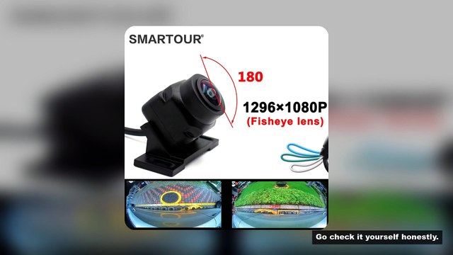 Smartour CCD 180 Degree Fisheye Lens Car Rear Side Front View Camera Wide Angle Reversing Backup Cam
