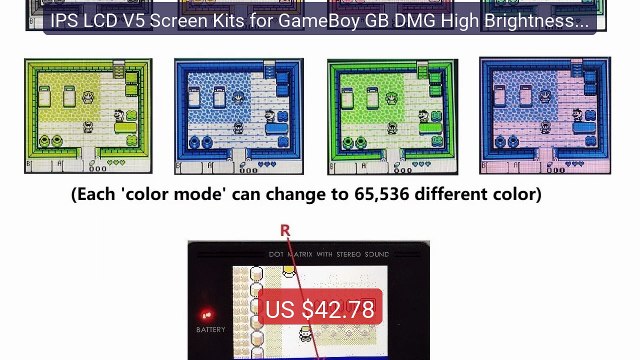 IPS LCD V5 Screen Kits for GameBoy GB DMG High Brightness LCD Pixe... Best Deal 2026 | Shop Now!