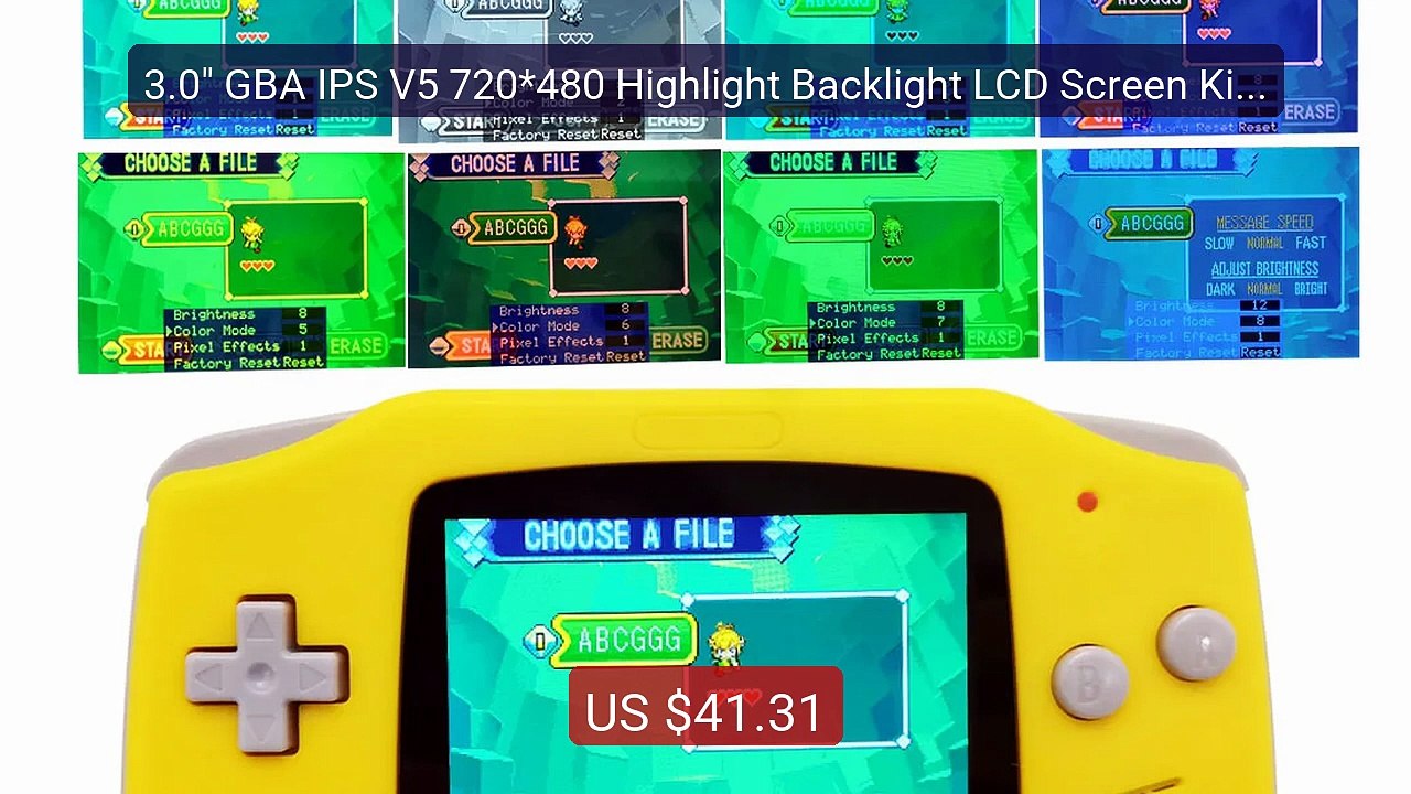 3.0" GBA IPS V5 720*480 Highlight Backlight LCD Screen Kits w... -- Amazing Value 2026 | Must Have!