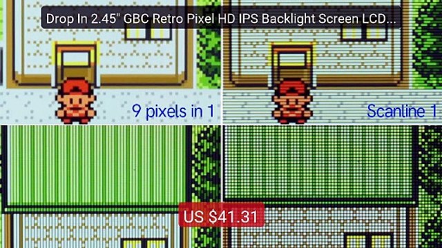 Drop In 2.45 GBC Retro Pixel HD IPS Backlight Screen LCD Kit ... Best Buy 2026 | Great Quality!