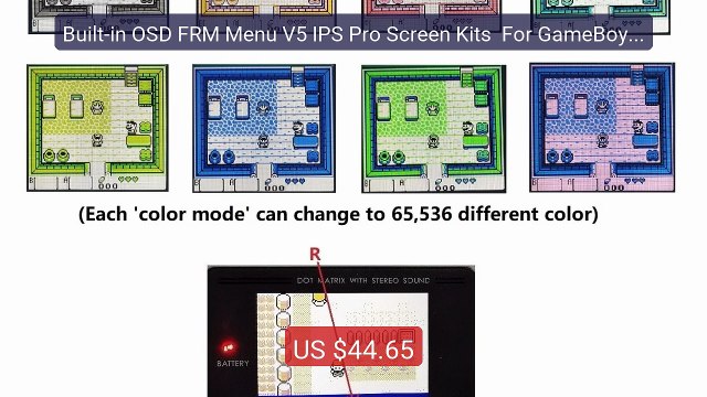Built-in OSD FRM Menu V5 IPS Pro Screen Kits For GameBoy DMG ... Hot Deal 2026 | Limited Offer!