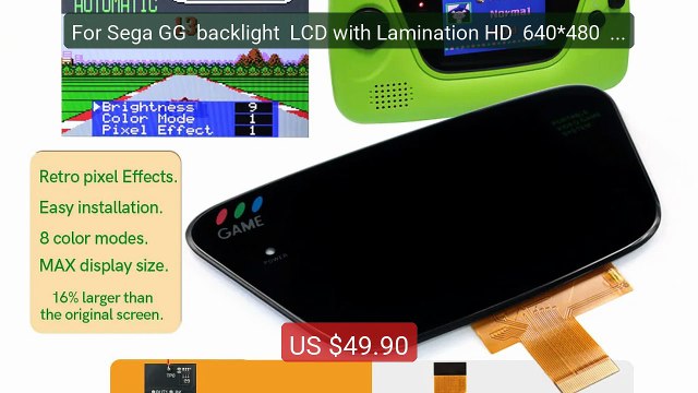 For Sega GG backlight LCD with Lamination HD 640*480 IPS Large... Best Deal 2026 | Shop Now!