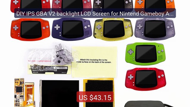 DIY IPS GBA V2 backlight LCD Screen for Nintend Gameboy Advanc... Hot Deal 2026 | Limited Offer!