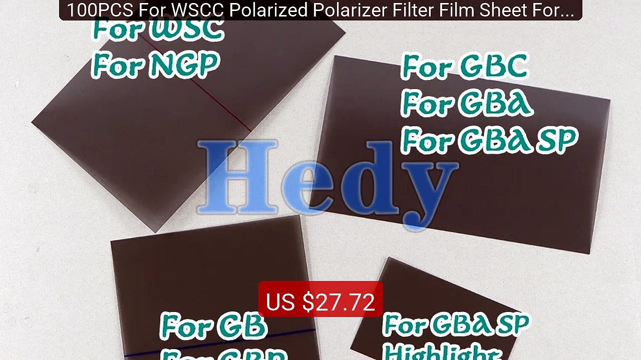 100PCS For WSCC Polarized Polarizer Filter Film Sheet For GB ... -- Amazing Value 2026 | Must Have!