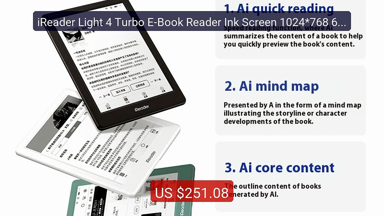 iReader Light 4 Turbo E-Book Reader Ink Screen 1024*768 6 i... -- Top Pick 2026 | Unbeatable Price!