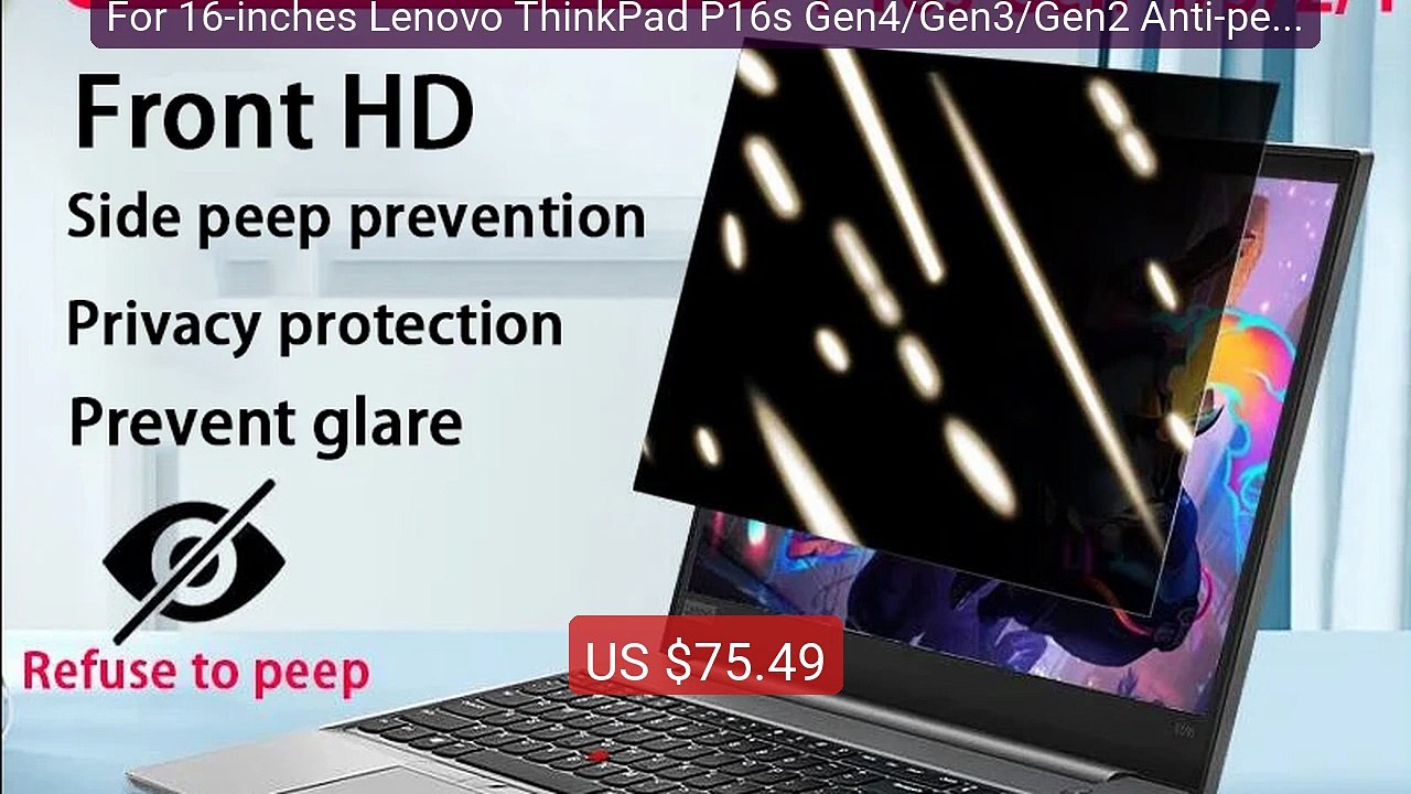For 16-inches Lenovo ThinkPad P16s Gen4/Gen3/Gen2 Anti-peepin... -- Amazing Value 2026 | Must Have!