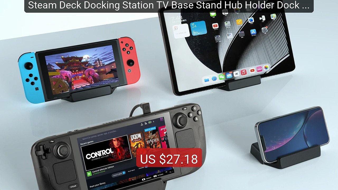 Steam Deck Docking Station TV Base Stand Hub Holder Dock USB C... -- Hot Deal 2026 | Limited Offer!