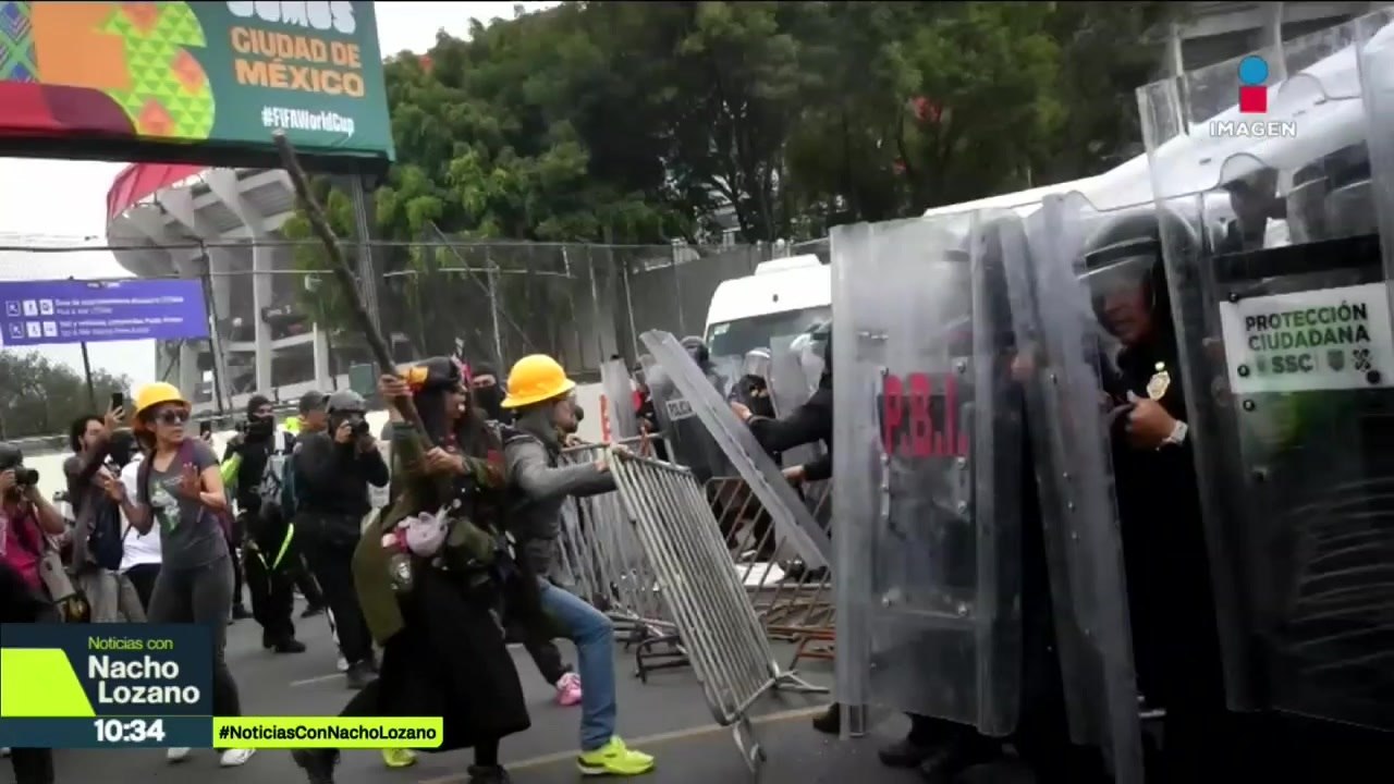No todo fue fiesta mundialista en las inmediaciones del Estadio Ciudad de México