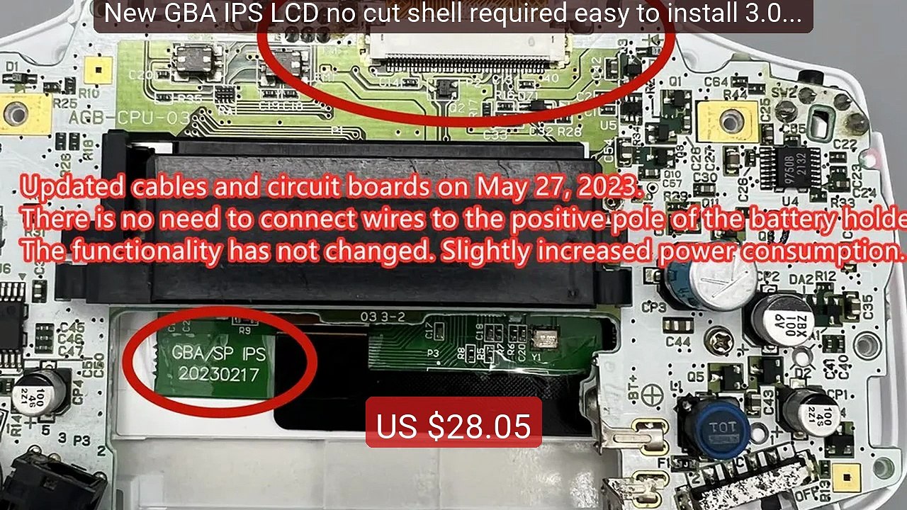 New GBA IPS LCD no cut shell required easy to install 3.0 "IPS high... -- Top Rated 2026 | Buy Now!
