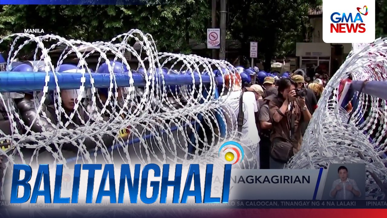 Mga pulis at raliyista, nagkagirian malapit sa U.S. Embassy | Balitanghali