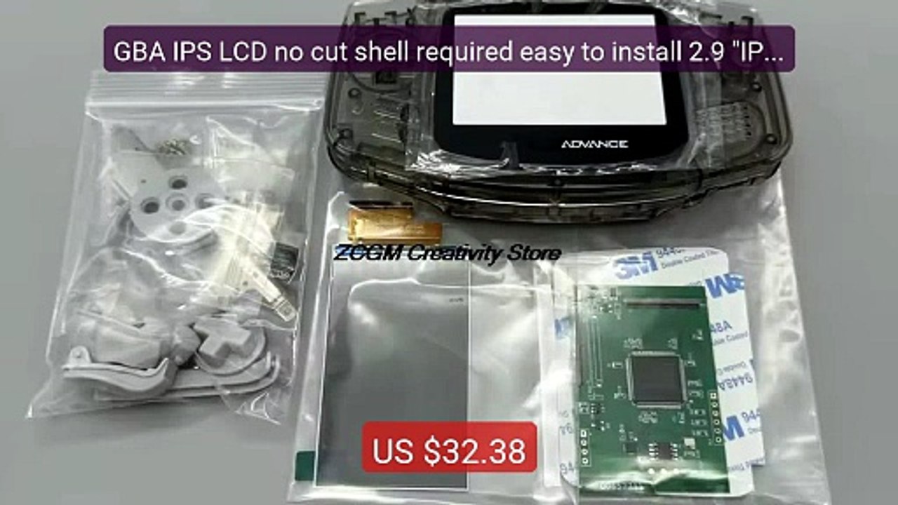 GBA IPS LCD no cut shell required easy to install 2.9 "IPS high br... -- Best Deal 2026 | Shop Now!