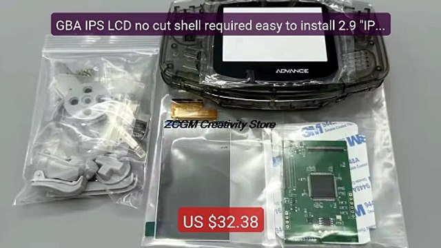 GBA IPS LCD no cut shell required easy to install 2.9 IPS high br... Best Deal 2026 | Shop Now!