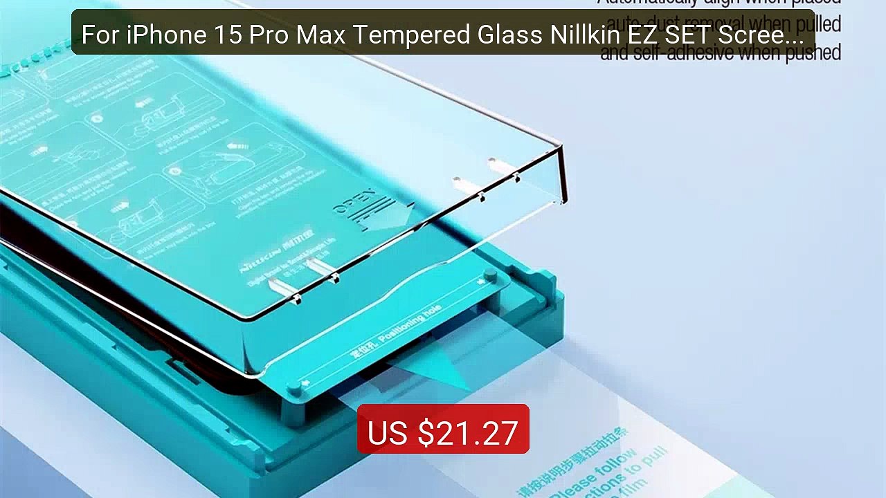 For iPhone 15 Pro Max Tempered Glass Nillkin EZ SET Screen Pro... -- Hot Deal 2026 | Limited Offer!