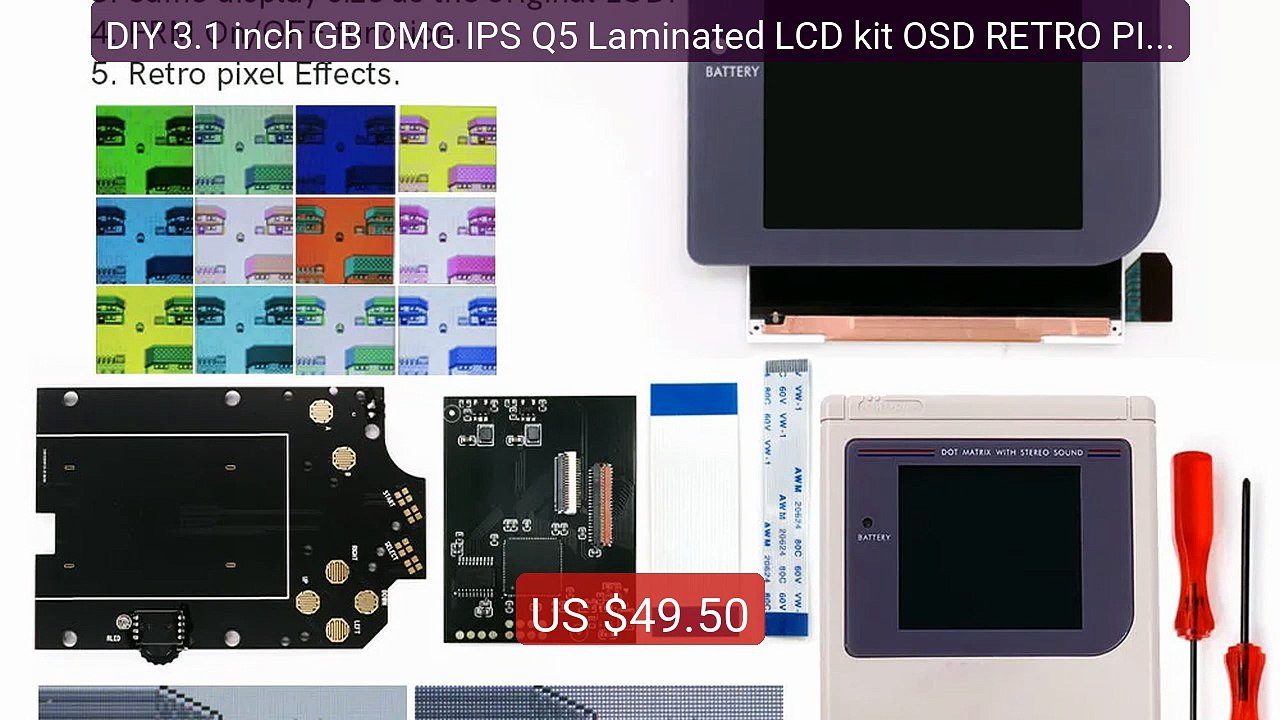 DIY 3.1 inch GB DMG IPS Q5 Laminated LCD kit OSD RETRO PIXEL ... -- Amazing Value 2026 | Must Have!