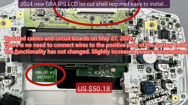2024 new GBA IPS LCD no cut shell required easy to install 3.0 IP... Best Deal 2026 | Shop Now!