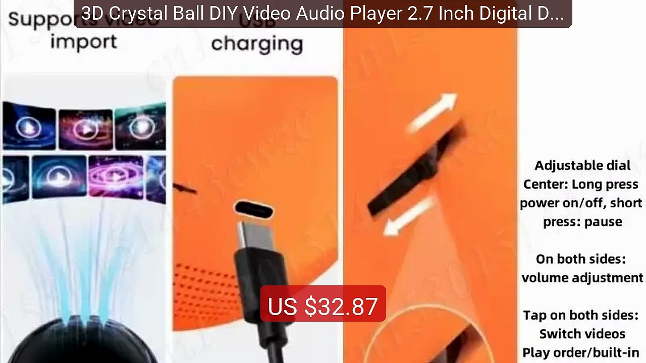 3D Crystal Ball DIY Video Audio Player 2.7 Inch Digital Dis... -- Top Pick 2026 | Unbeatable Price!