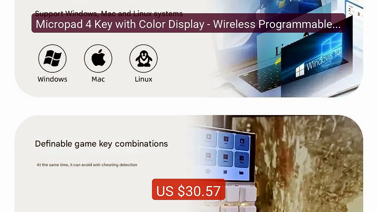 Micropad 4 Key with Color Display - Wireless Programmable Mac... -- Amazing Value 2026 | Must Have!