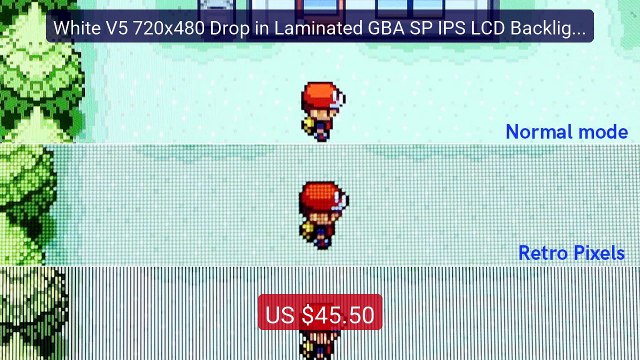 White V5 720x480 Drop in Laminated GBA SP IPS LCD Backlight Ki... Hot Deal 2026 | Limited Offer!
