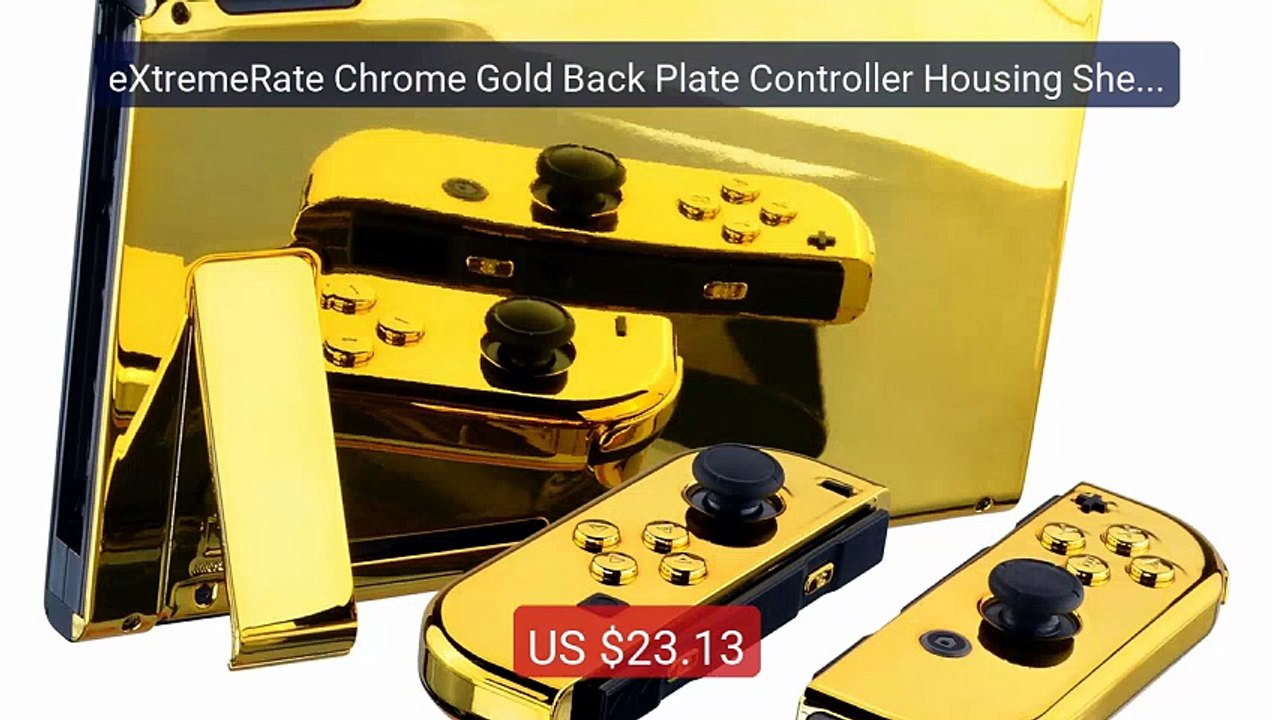 eXtremeRate Chrome Gold Back Plate Controller Housing Shell... -- Top Pick 2026 | Unbeatable Price!