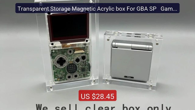 Transparent Storage Magnetic Acrylic box For GBA SP Game ... Top Pick 2026 | Unbeatable Price!