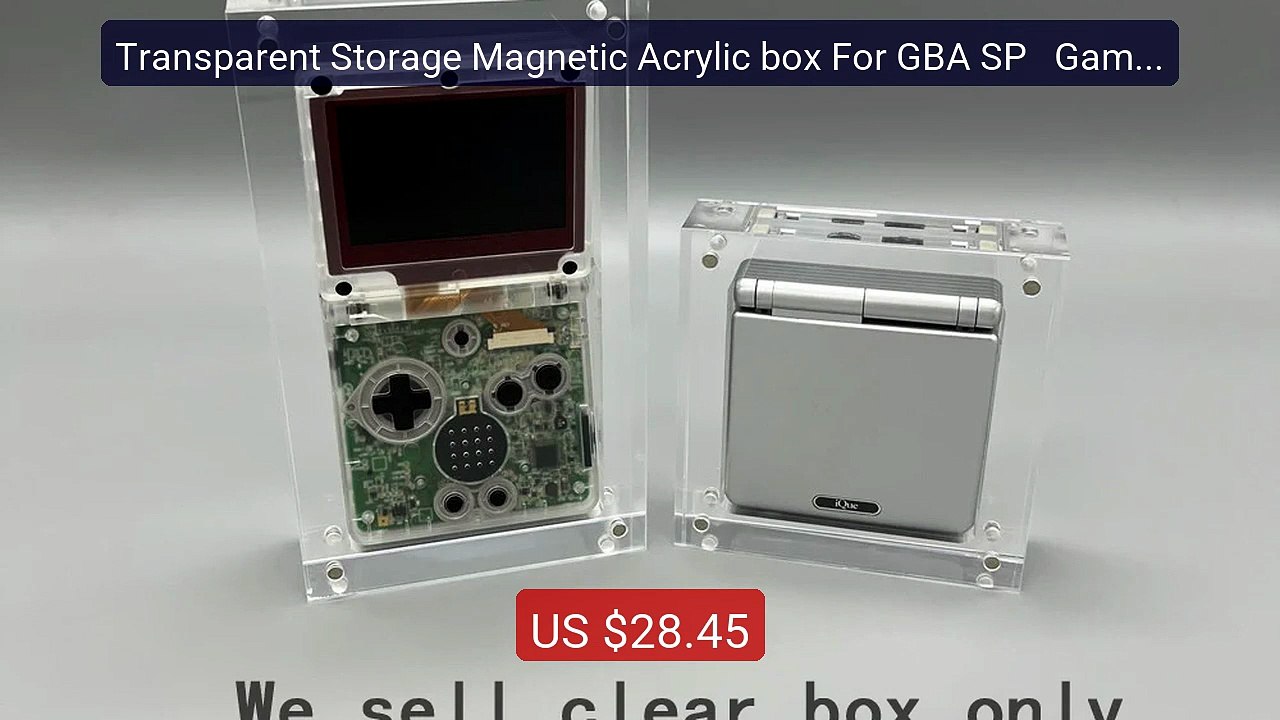 Transparent Storage Magnetic Acrylic box For GBA SP   Game ... -- Top Pick 2026 | Unbeatable Price!