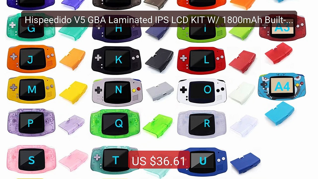 Hispeedido V5 GBA Laminated IPS LCD KIT W/ 1800mAh Built-in L... -- Amazing Value 2026 | Must Have!