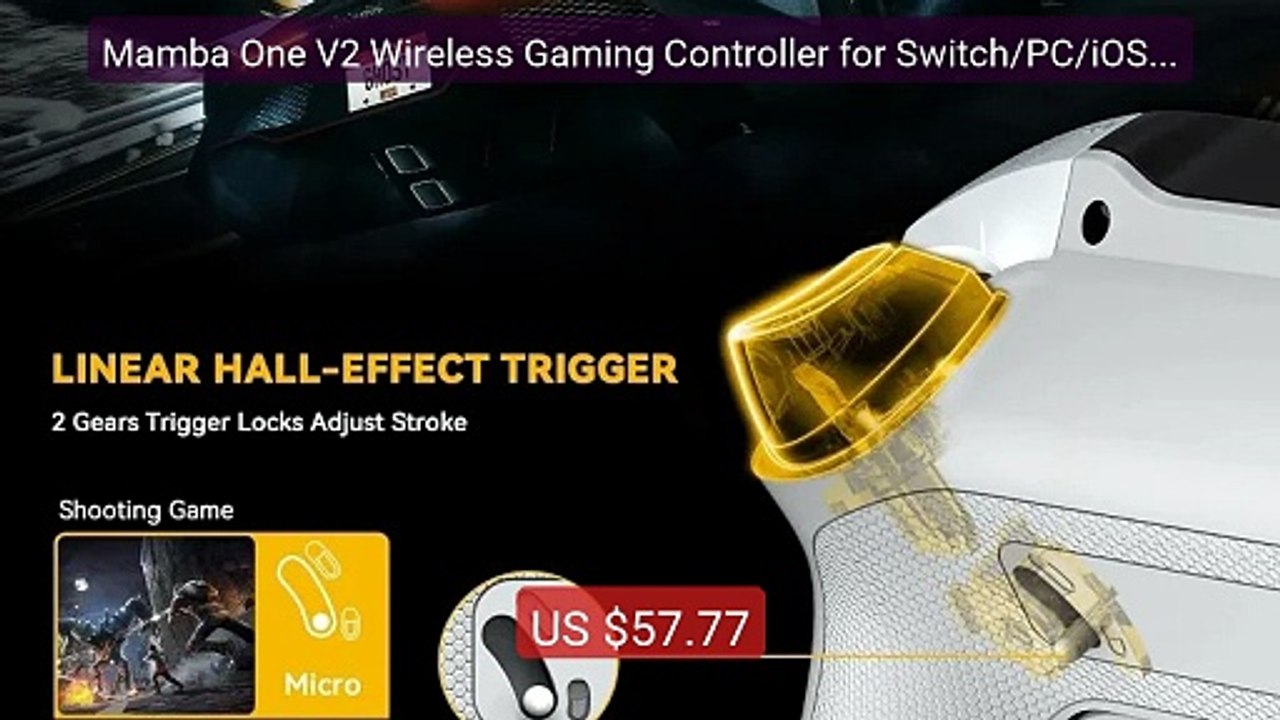 Mamba One V2 Wireless Gaming Controller for Swi...