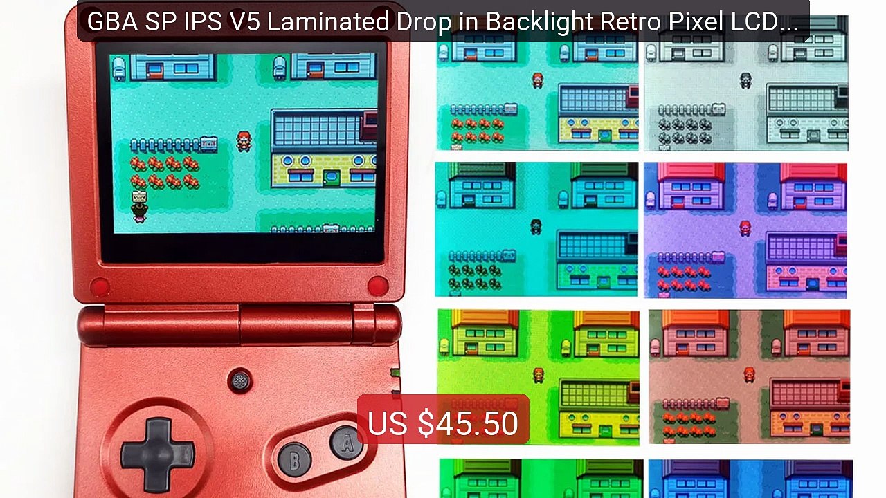 GBA SP IPS V5 Laminated Drop in Backlight Retro Pixel LCD Kit... -- Amazing Value 2026 | Must Have!