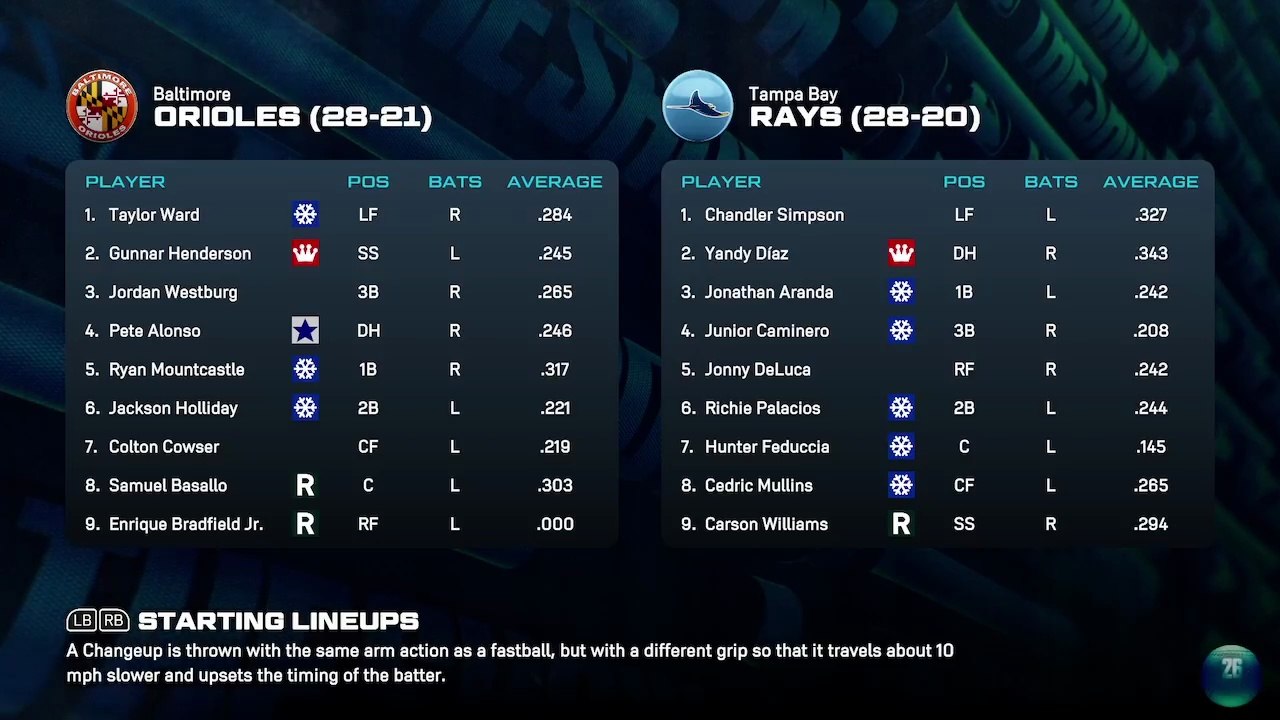MLB® The Show™ 26 BAL vs TB 5/20/26