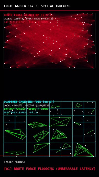How Physics Engines Actually Work: Quadtree vs O(N²) Visualised | LG-167