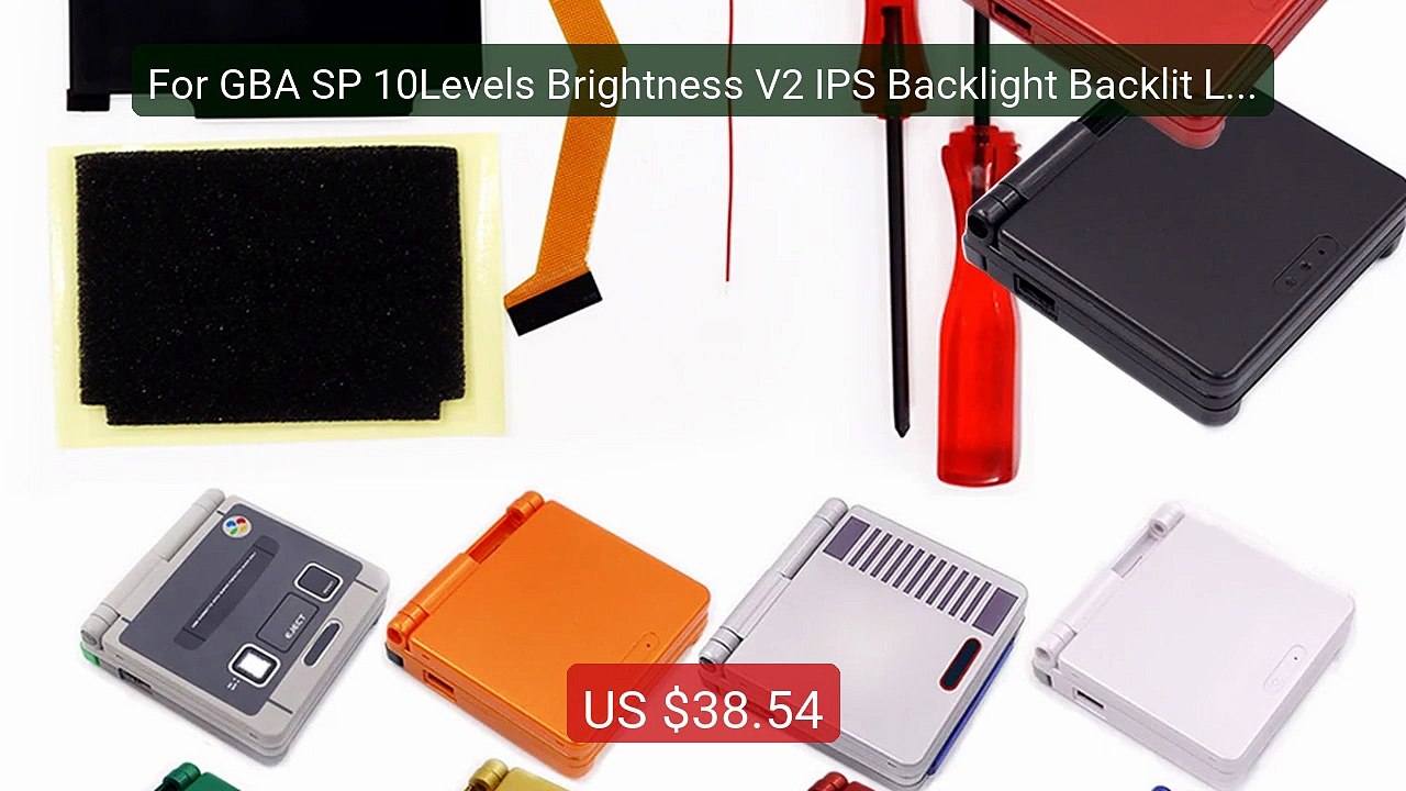 For GBA SP 10Levels Brightness V2 IPS Backlight Backlit LCD M... -- Amazing Value 2026 | Must Have!