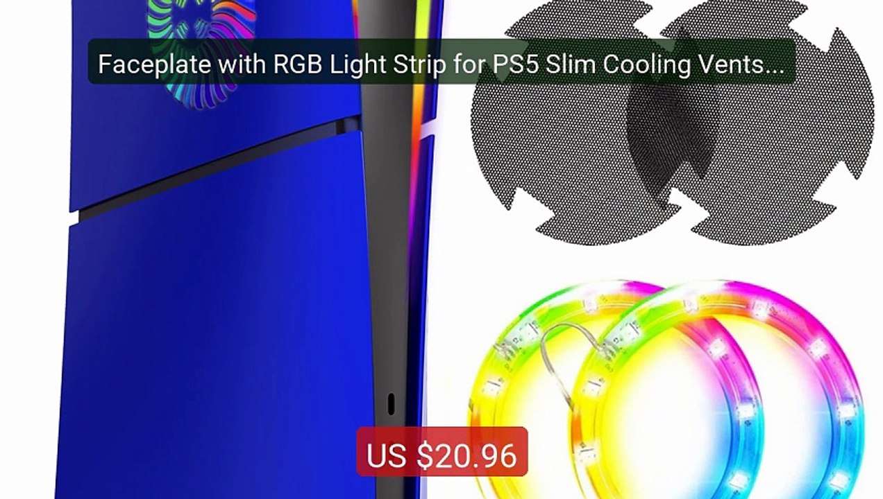 Faceplate with RGB Light Strip for PS5 Slim Cooling Vents LED Ligh... -- Best Deal 2026 | Shop Now!