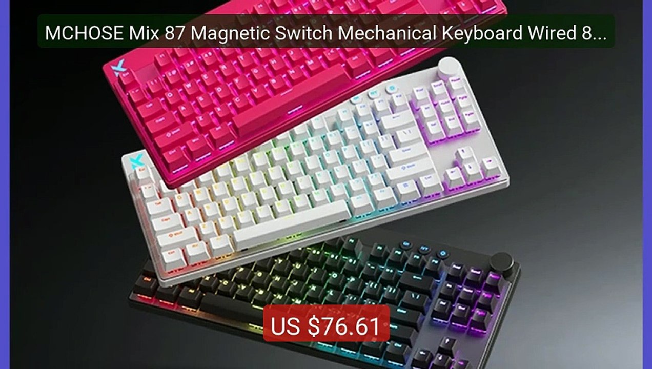 MCHOSE Mix 87 Magnetic Switch Mechanical Keyboard Wired 8K E-s... -- Hot Deal 2026 | Limited Offer!