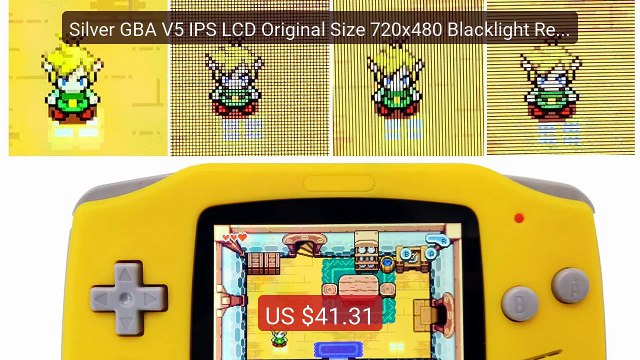 Silver GBA V5 IPS LCD Original Size 720x480 Blacklight Retr... Top Pick 2026 | Unbeatable Price!