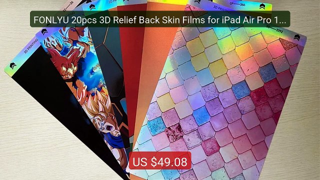 FONLYU 20pcs 3D Relief Back Skin Films for iPad Air Pro 10.5 ... Amazing Value 2026 | Must Have!