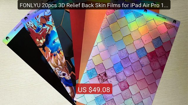 FONLYU 20pcs 3D Relief Back Skin Films for iPad Air Pro 10.5 1... Best Buy 2026 | Great Quality!