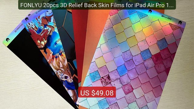 FONLYU 20pcs 3D Relief Back Skin Films for iPad Air Pro 10.5 1... Best Buy 2026 | Great Quality!