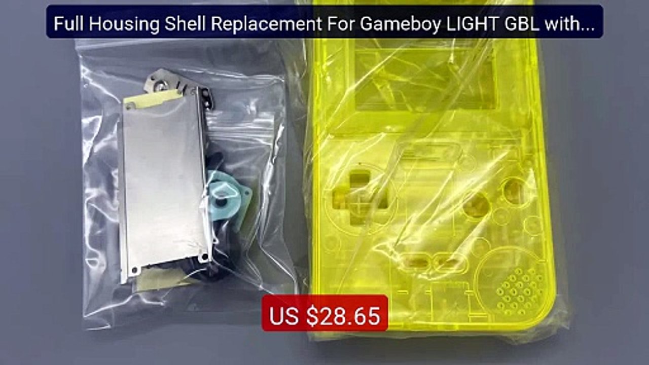 Full Housing Shell Replacement For Gameboy LIGHT GBL with glas... -- Best Buy 2026 | Great Quality!