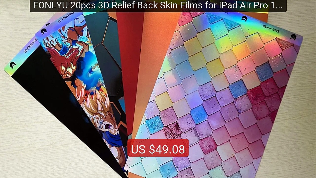 FONLYU 20pcs 3D Relief Back Skin Films for iPad Air Pro 10.5 ... -- Amazing Value 2026 | Must Have!