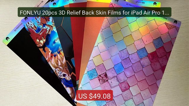 FONLYU 20pcs 3D Relief Back Skin Films for iPad Air Pro 10.5 1... Best Buy 2026 | Great Quality!