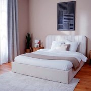 Storage bed "Cala" Beige, 160x200 cm Beige