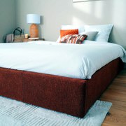 Storage bed "Luna" Steel, Terracotta, 160x200 cm Terracotta